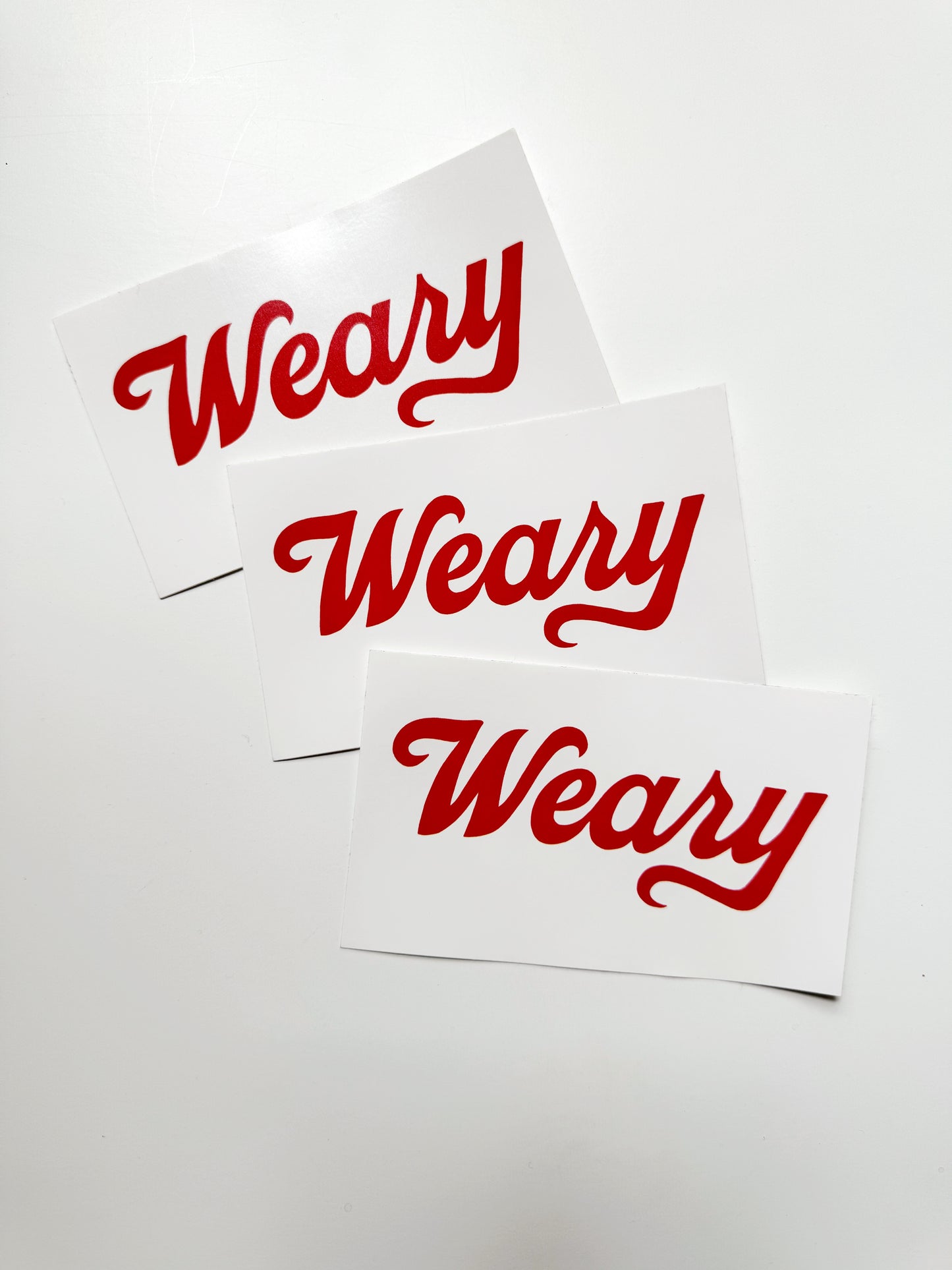 Weary Stickers